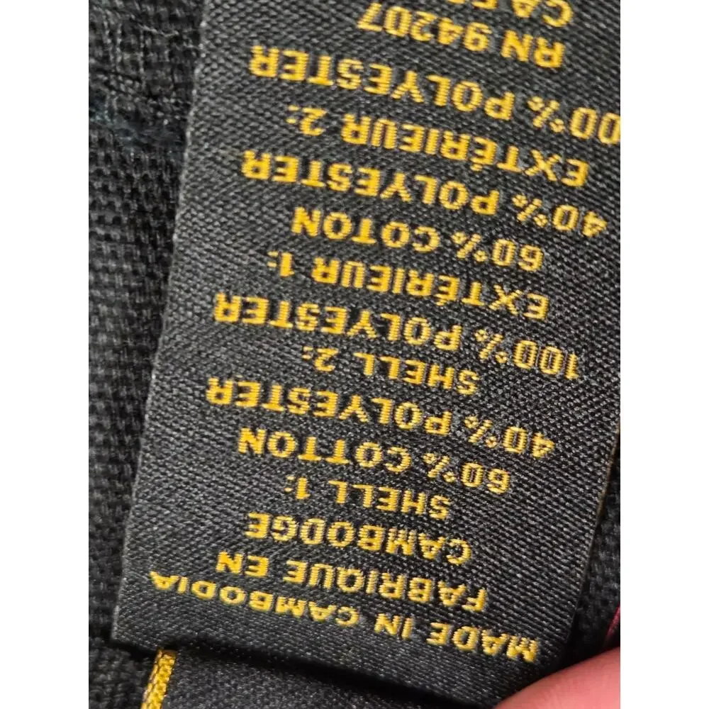 Caterpillar trademark work Pants C172 016 Black NEW Heavy Duty 32x32